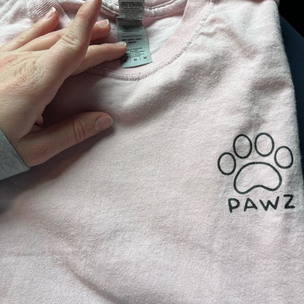 PAWZ Soft Pink Logo Tshirt